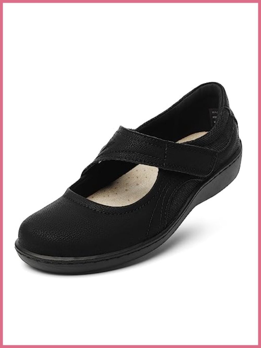 Mary Jane Flats Closed Toe Slip On Comfortable Walking Shoes